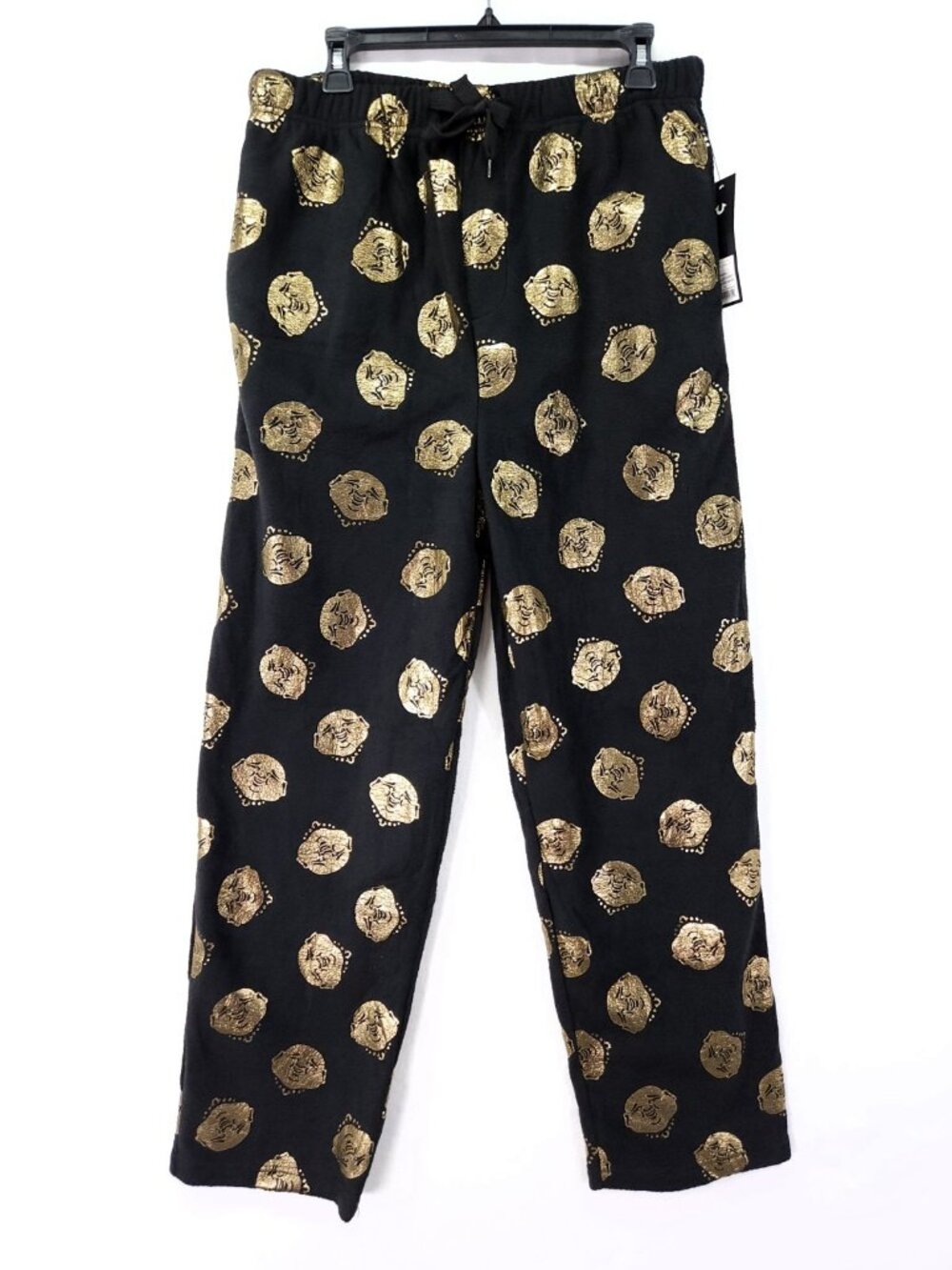 True Religion Women’s Loungewear Size Large Gold All Over Pattern Buddah Heads